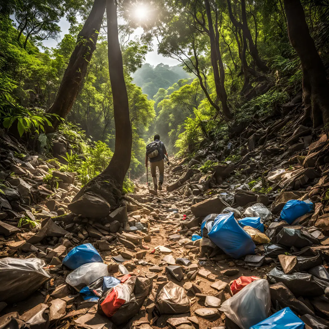 Tourists leaving behind trash in Western Ghats Trekking